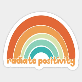 Radiate Positivity Aesthetic Rainbow Sticker